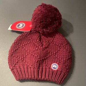 Burgundy Canada Goose Beanie